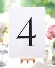 Ink and Ivory Wedding Table Numbers