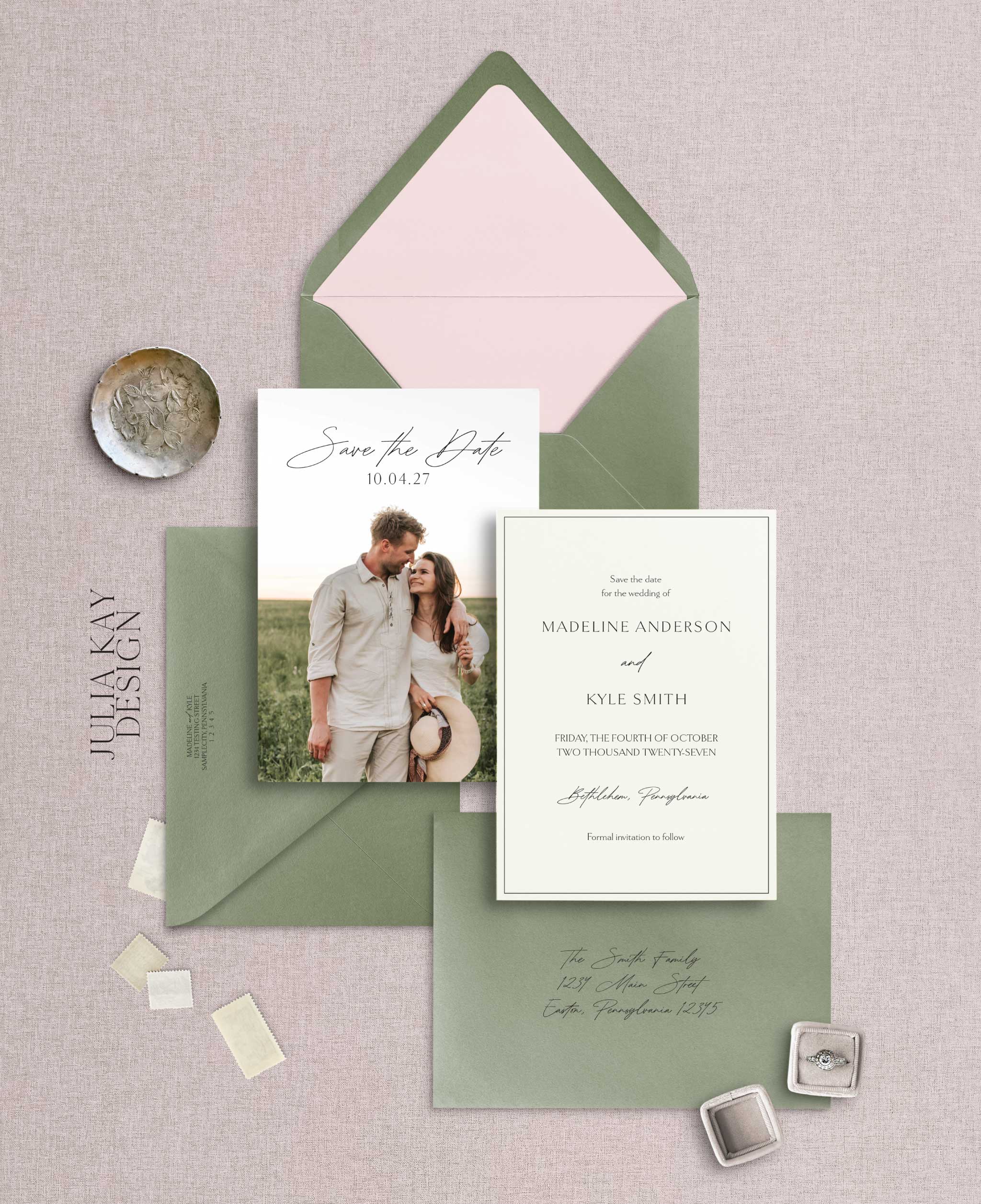 Modern Garden Party Save the Dates