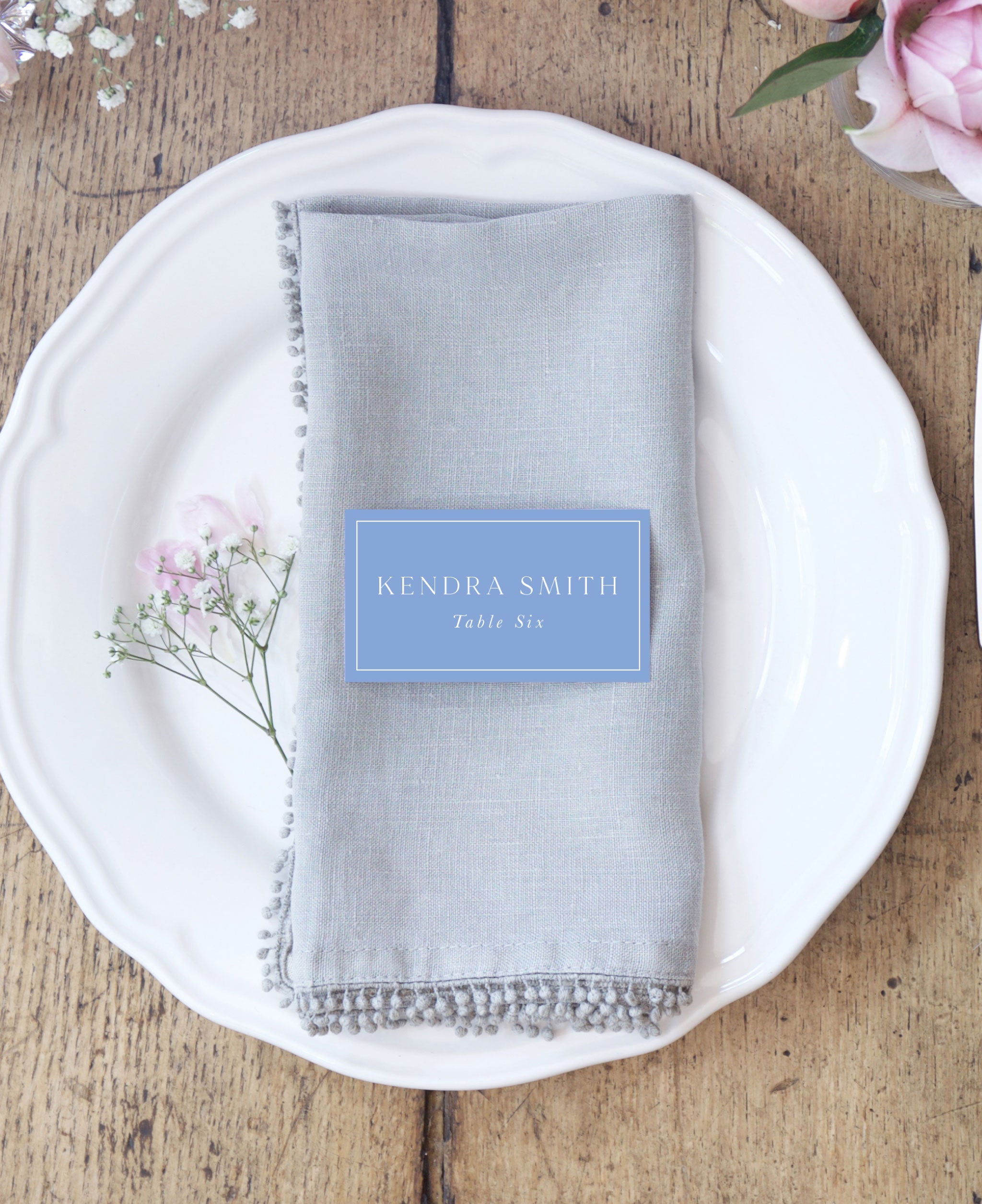 Modern Spring Wedding Escort Cards