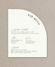 Modern Stack Wedding Bar Menu