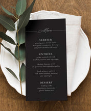 Modern Stack Wedding Dinner Menu