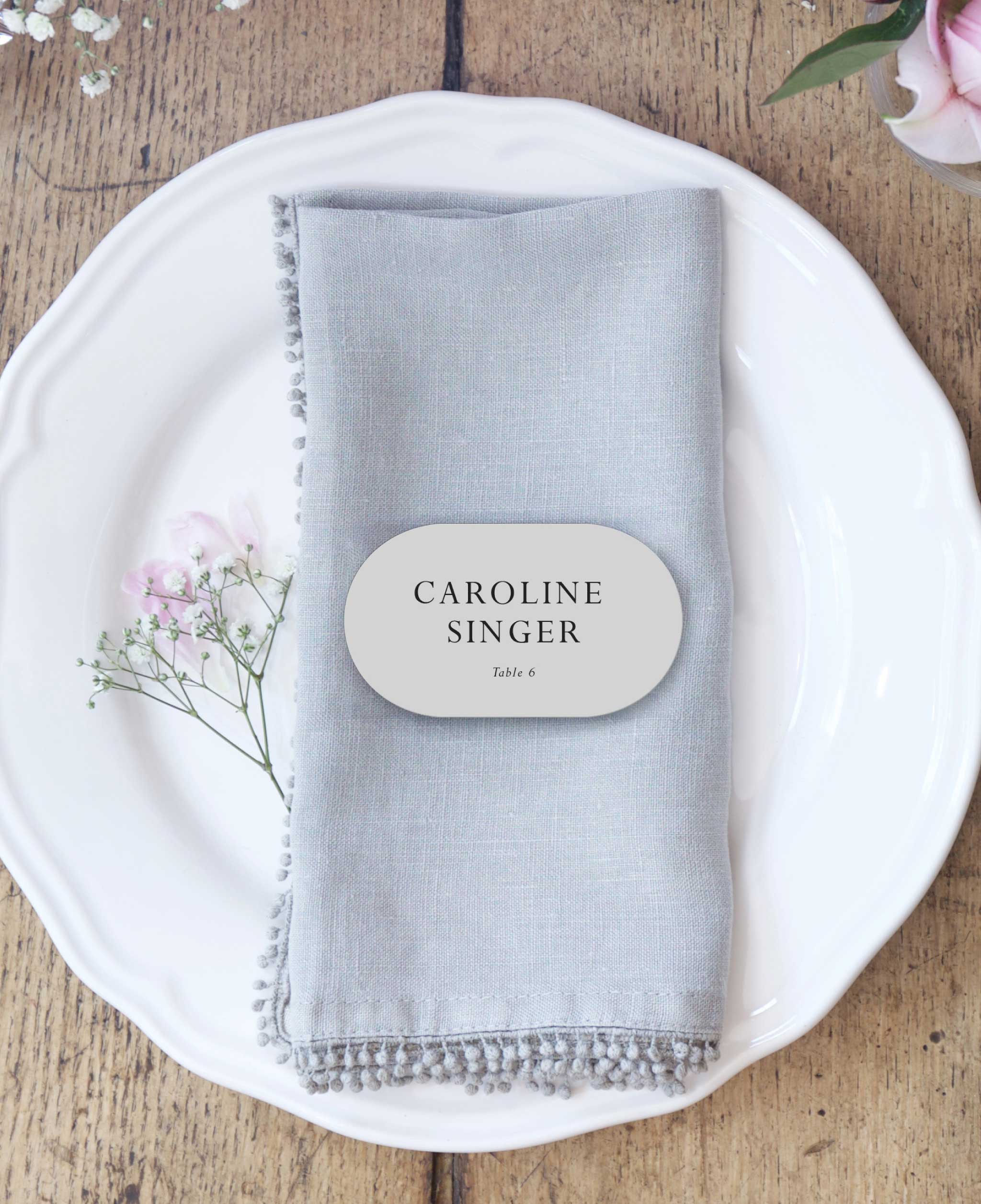 Modern Stack Wedding Escort Cards