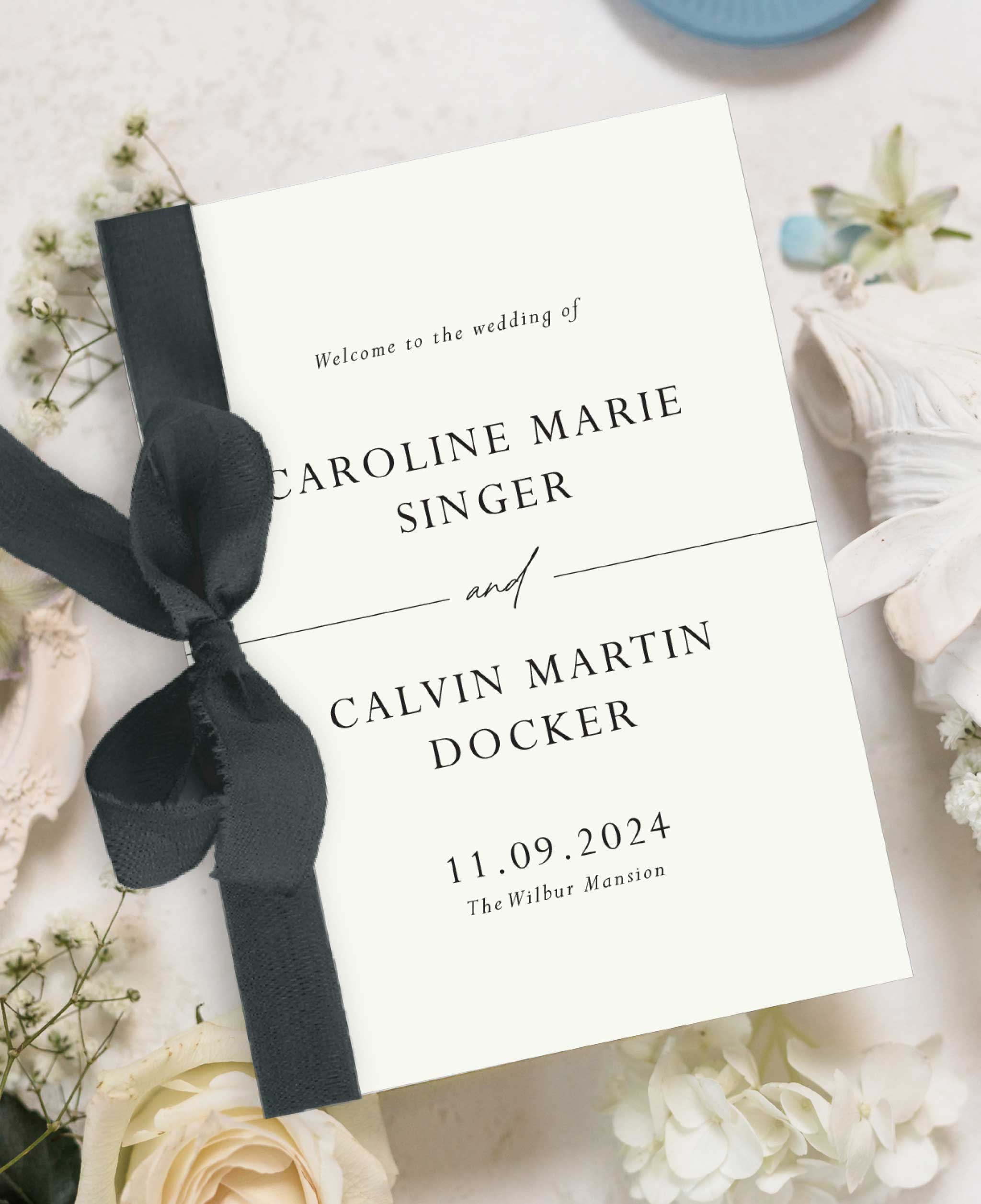 Modern Stack Wedding Ceremony Program