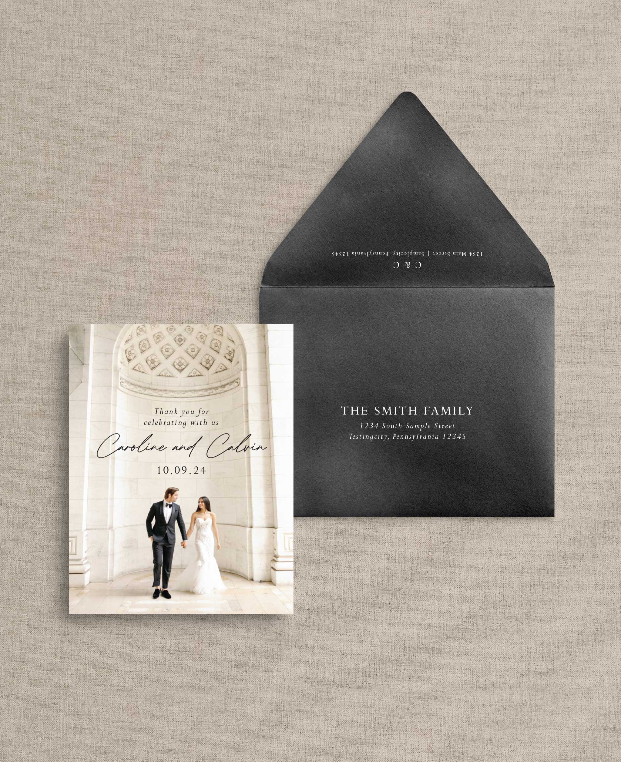 Modern Stack Thank You Cards