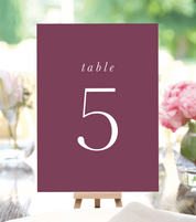 Modern Spring Wedding Table Numbers