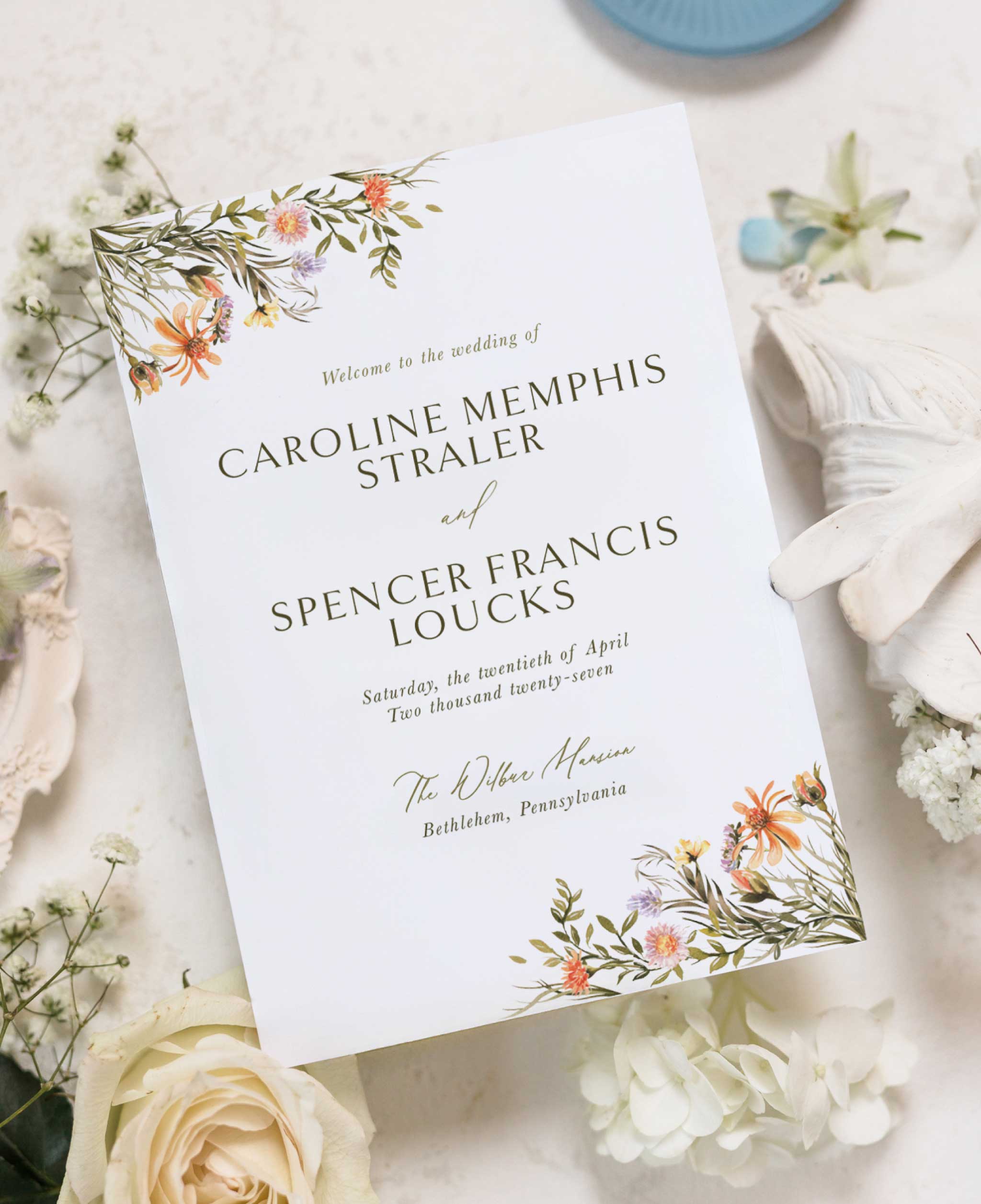 Blossom & Vow Wedding Ceremony Program