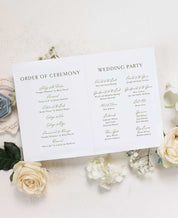 Blossom & Vow Wedding Ceremony Program
