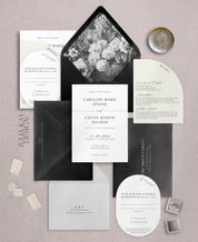 Modern Stack Wedding Invitation Set