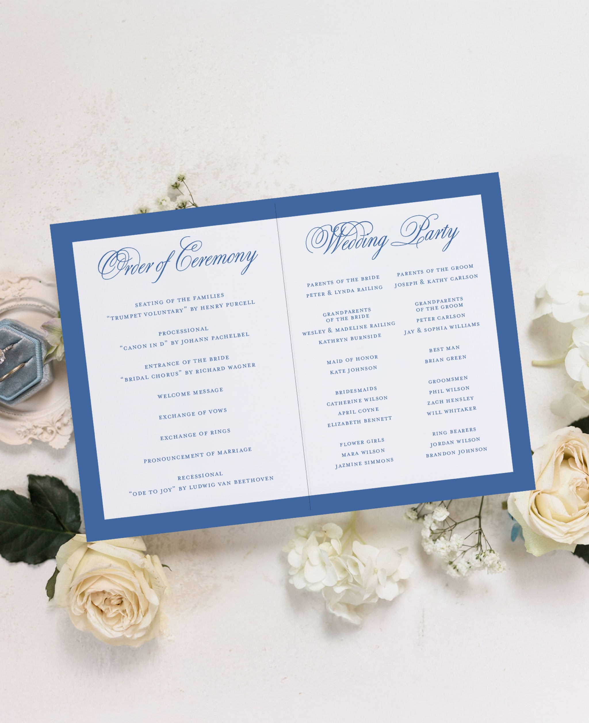 Morningtide Wedding Ceremony Program