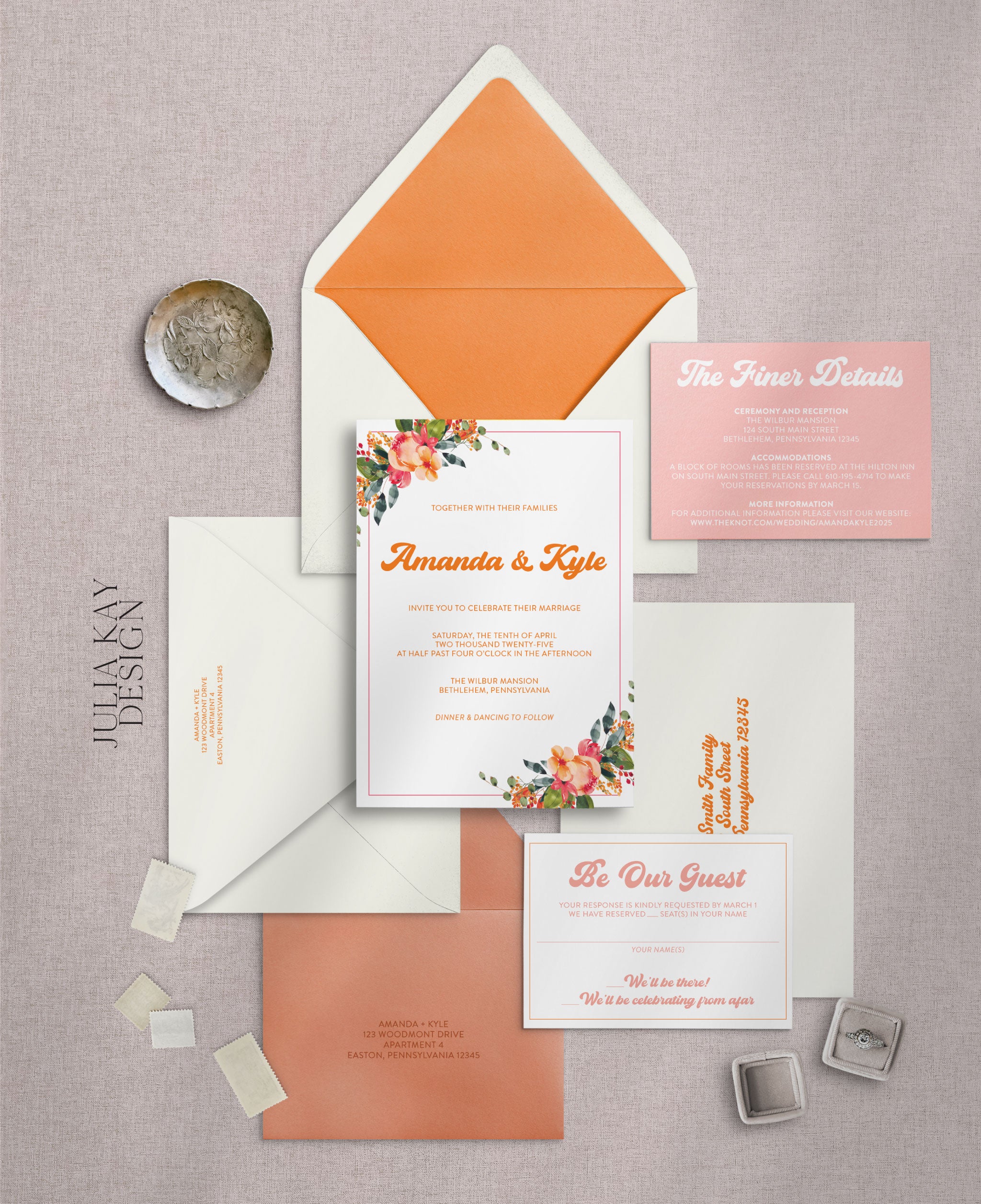 Retro-orange-and-floral-wedding-invites.jpg