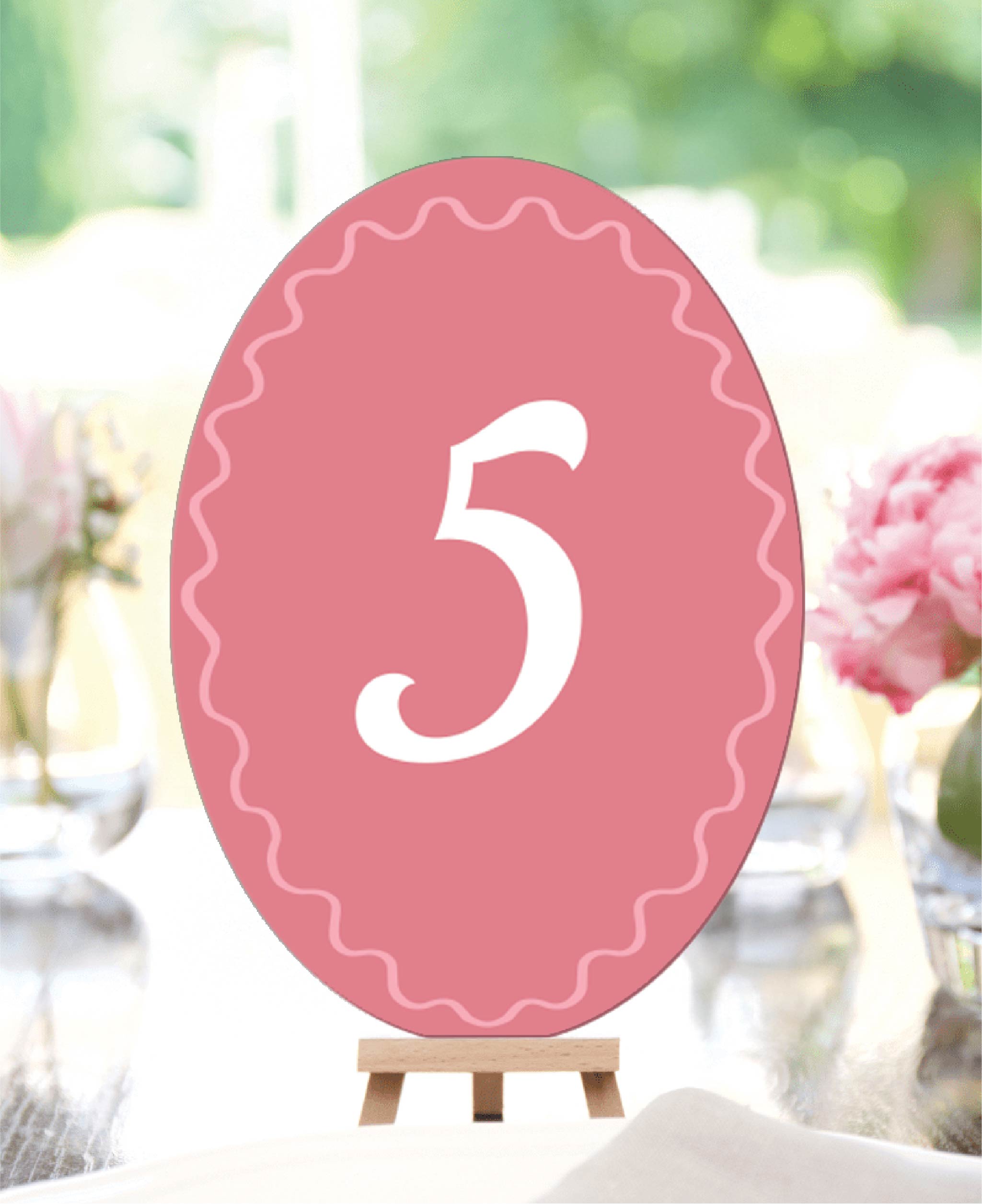 The Lolly Wedding Table Numbers