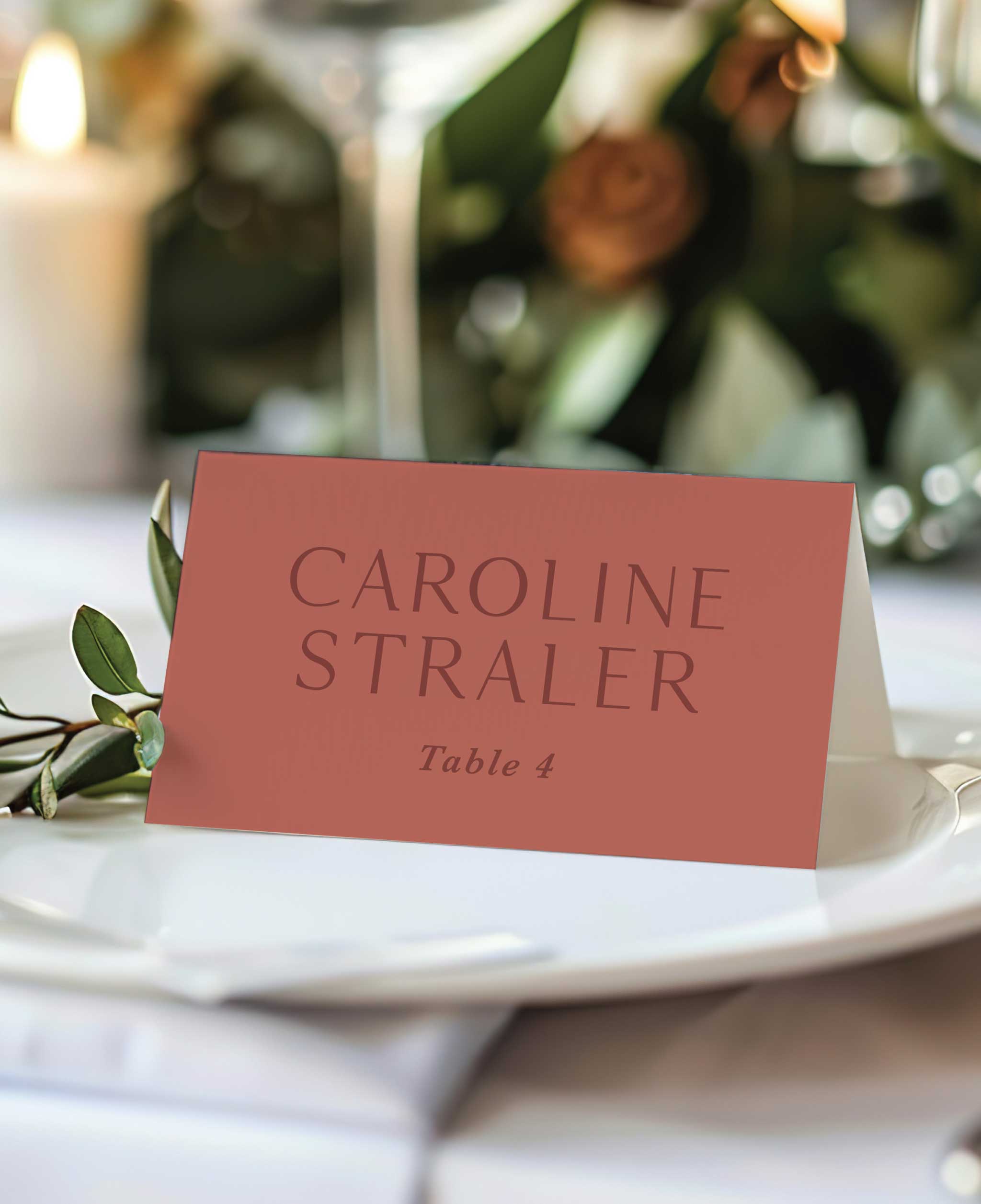 Tuscany Poppies Wedding Escort Cards