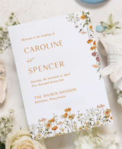 Tuscany Poppies Wedding Ceremony Program