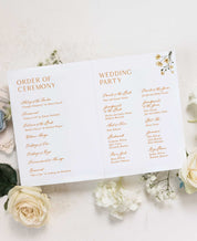 Tuscany Poppies Wedding Ceremony Program