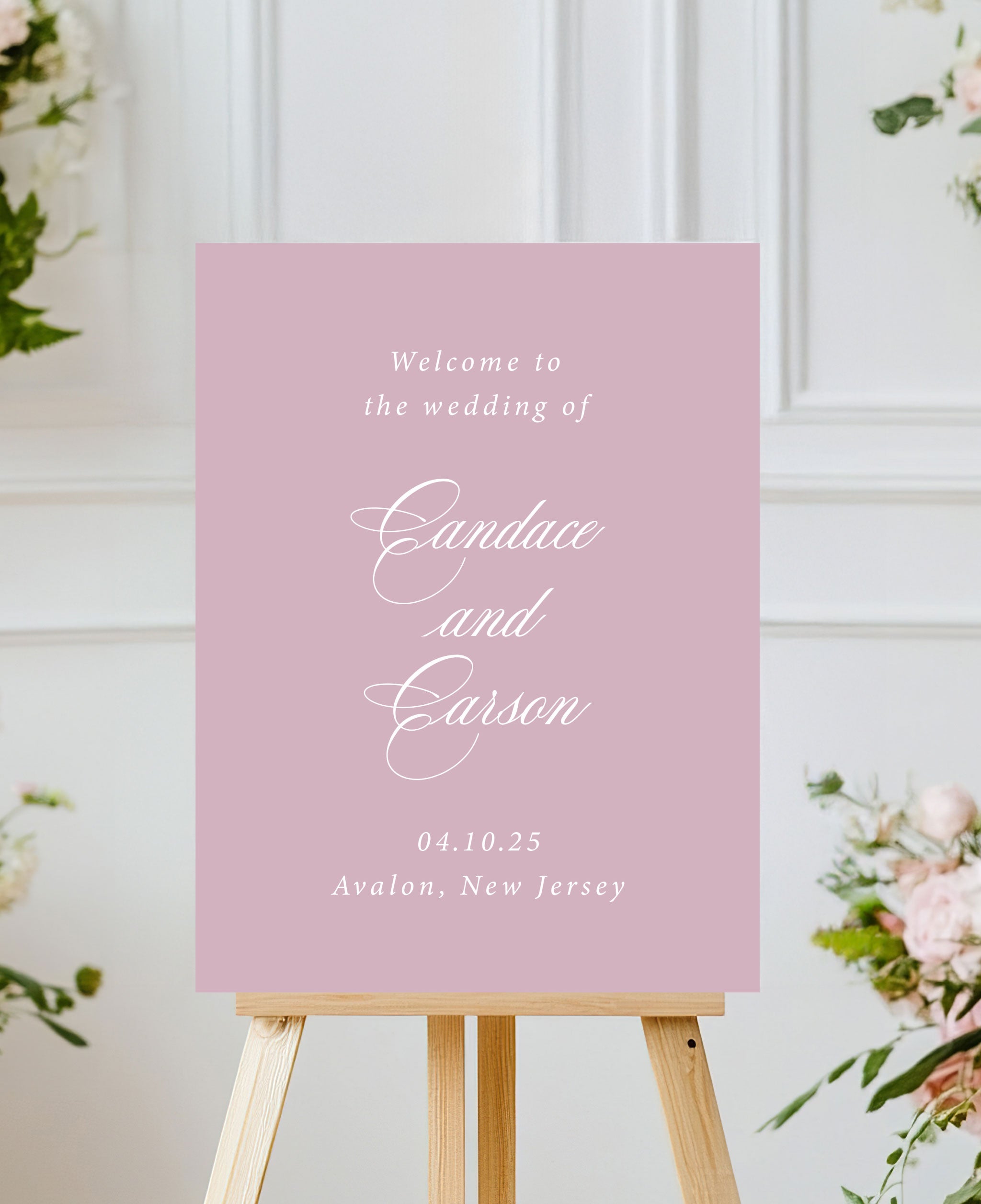 Antique Garden Wedding Welcome Sign