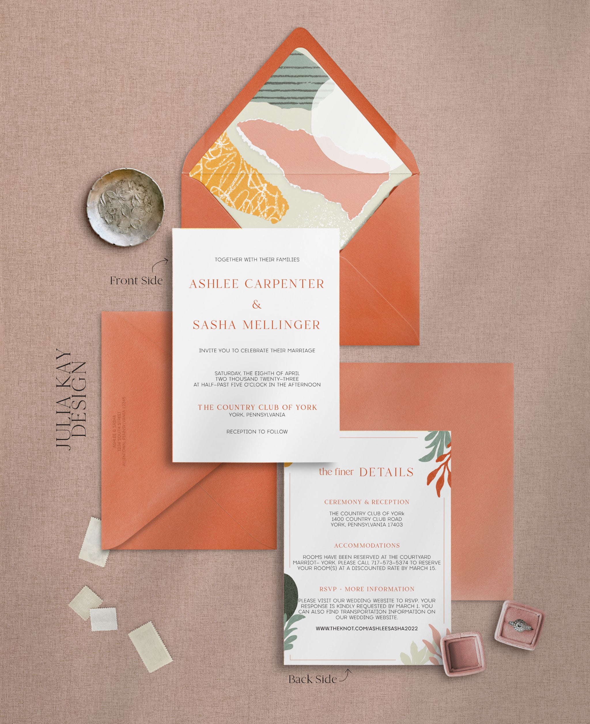 Absolutely Abstract All-In-One Wedding Invitations