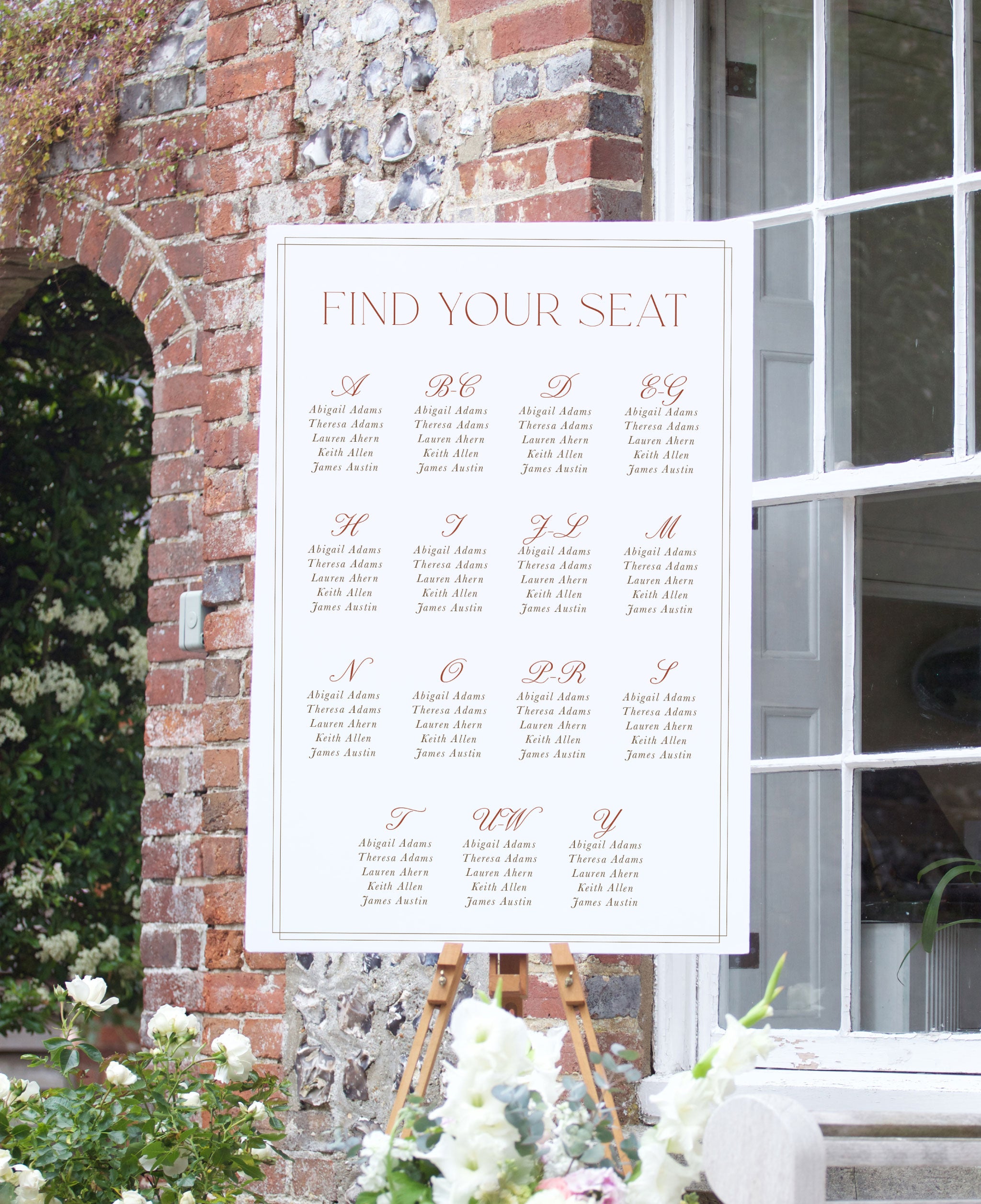 Autumn Elegance Wedding Seating Chart