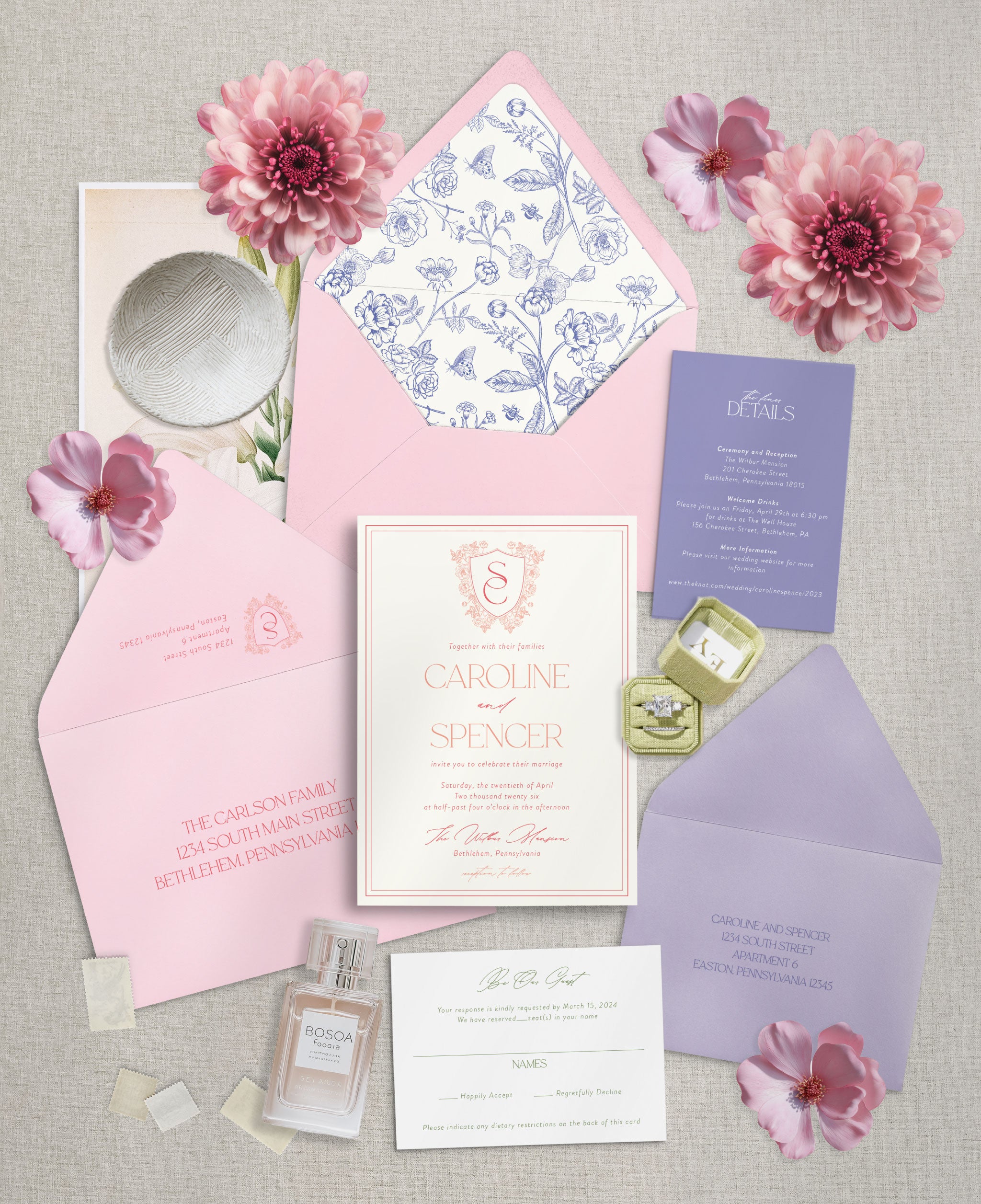 Boldly Bright Wedding Invitation Set