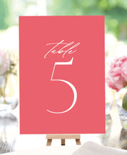 Boldly Bright Wedding Table Numbers