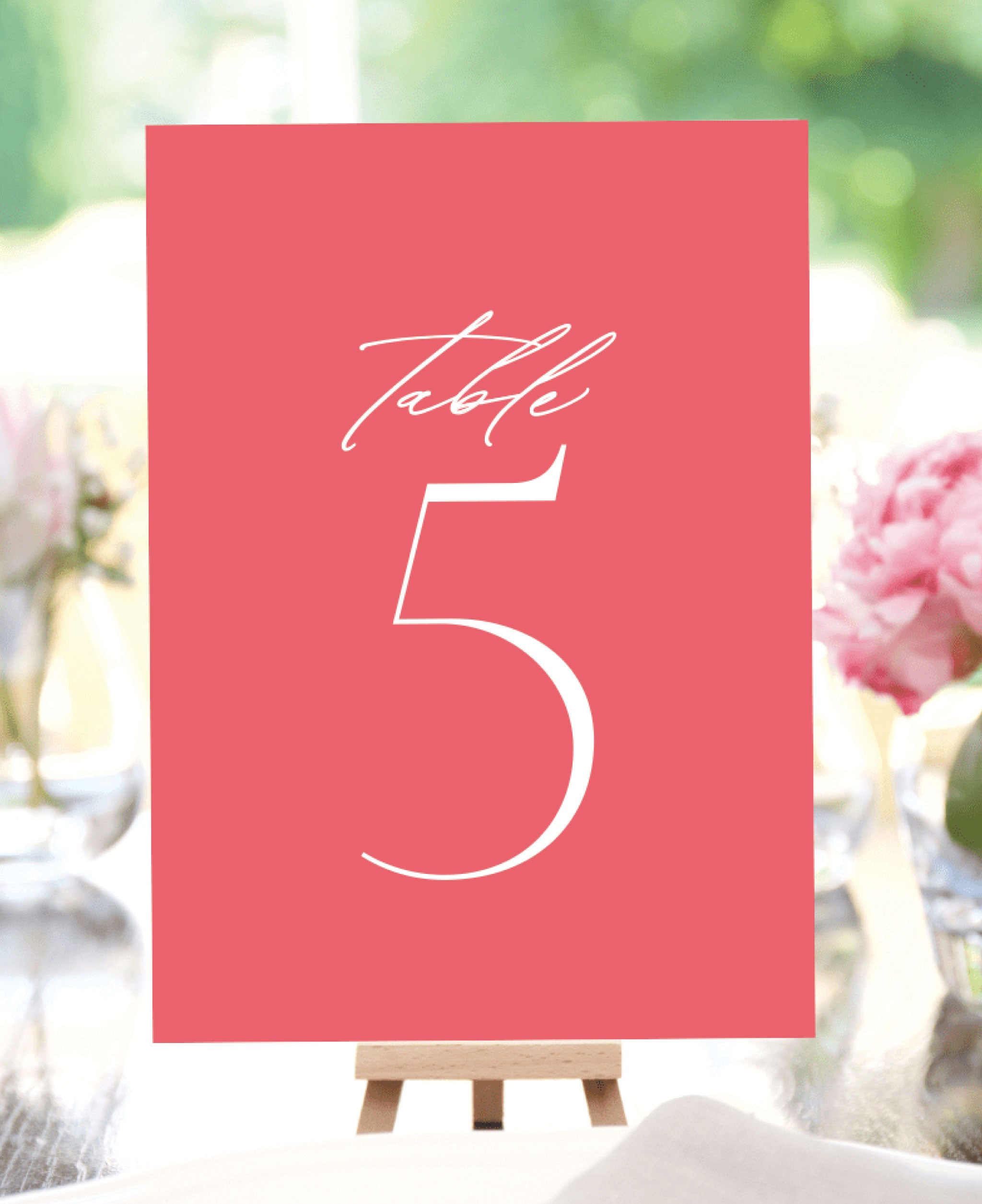 Boldly Bright Wedding Table Numbers