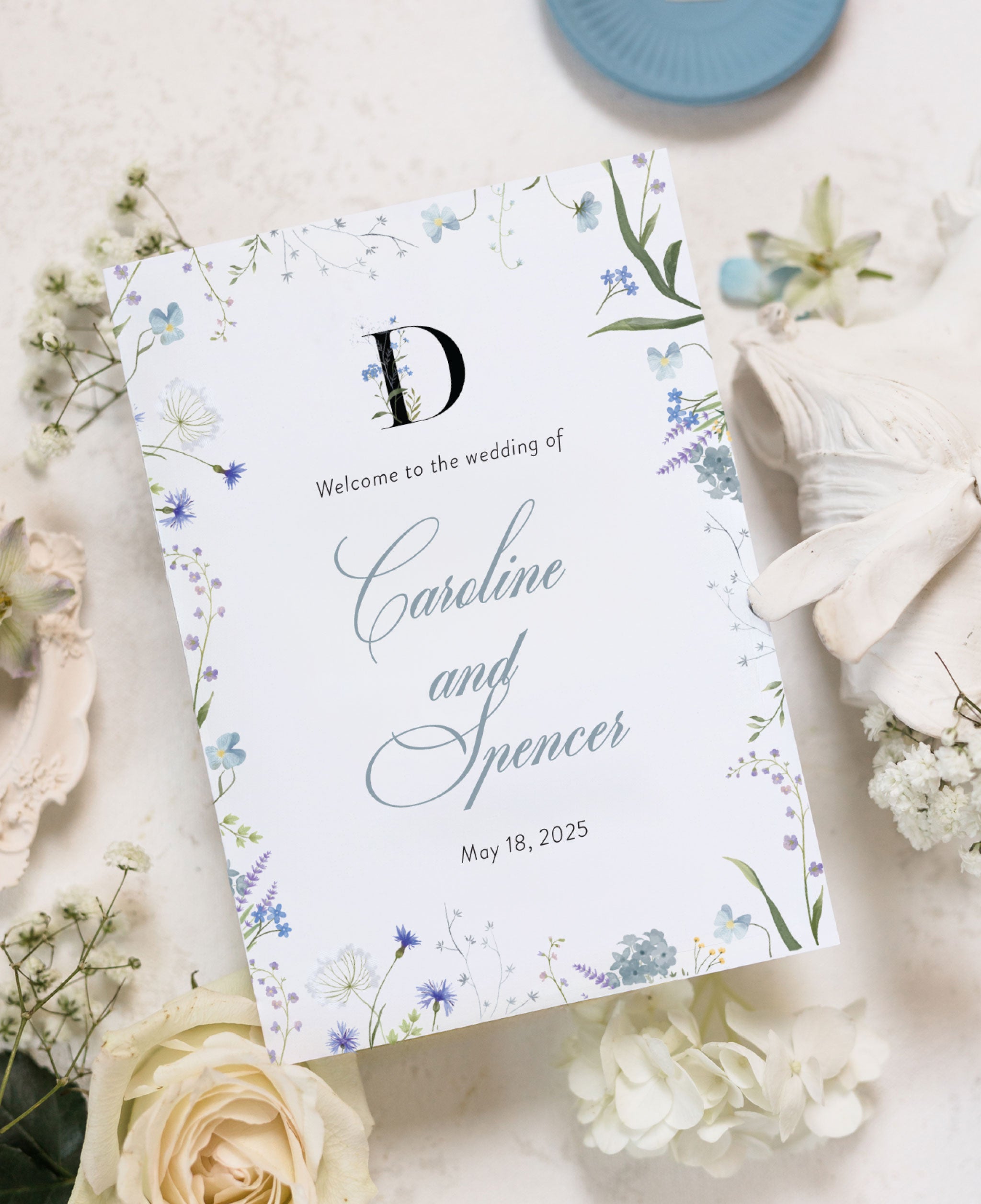 Dusty Elegance Wedding Ceremony Program