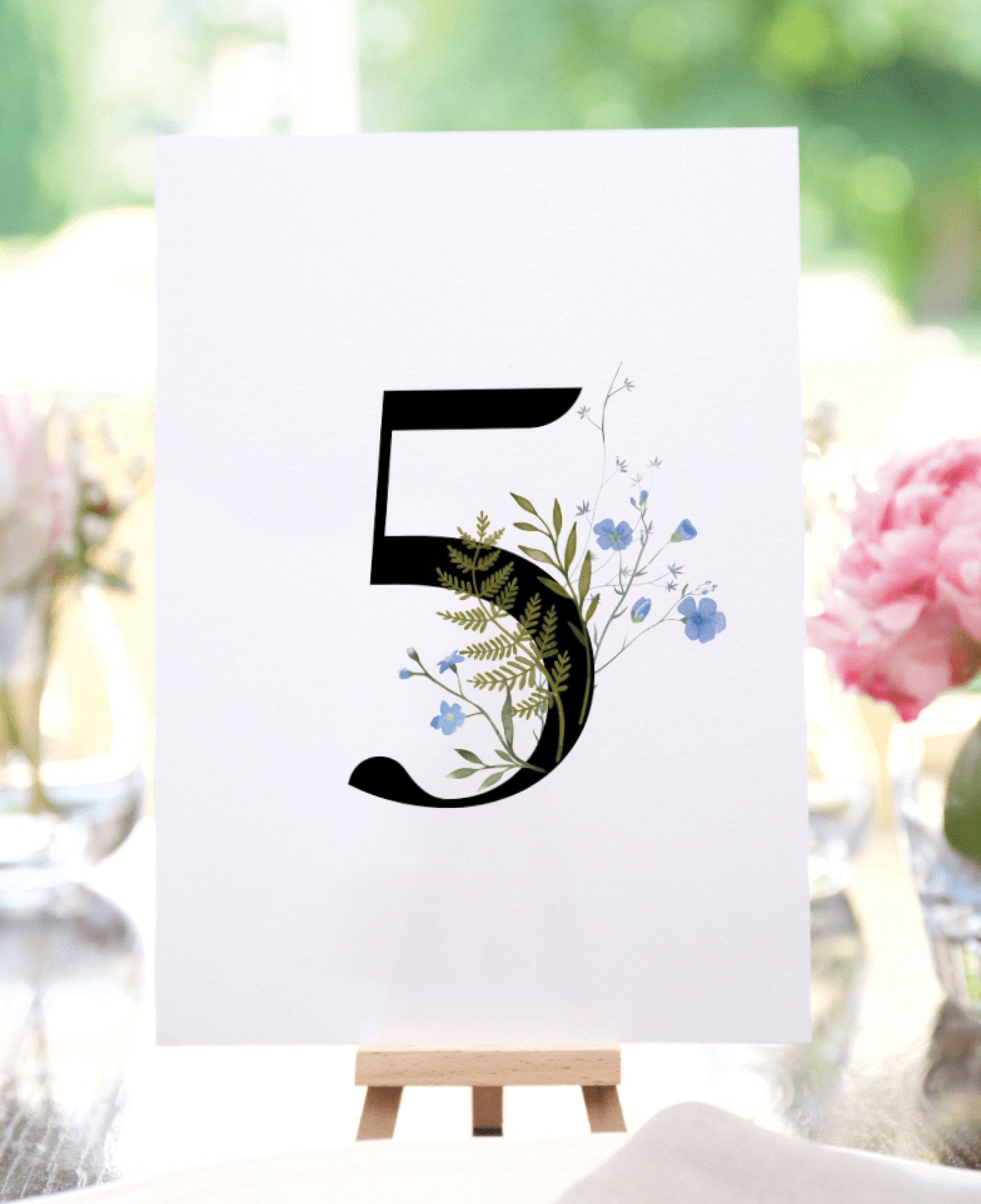 Dusty Elegance Wedding Table Numbers