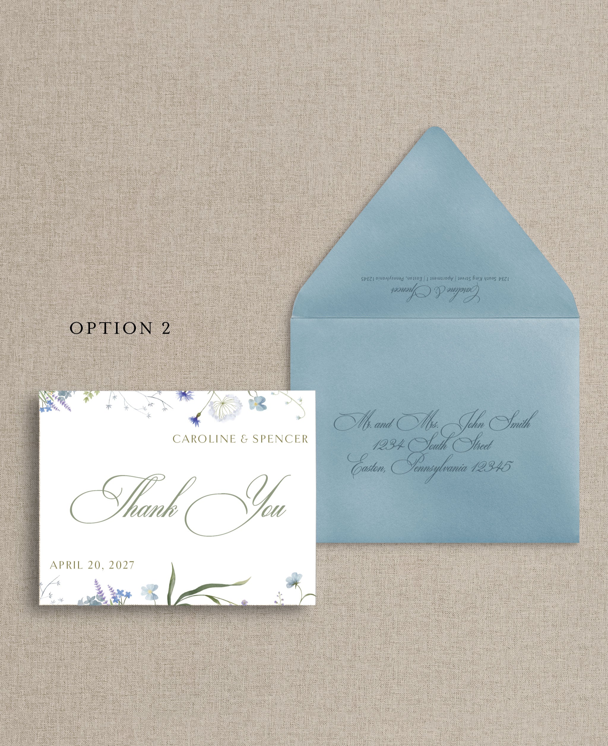 Dusty Elegance Thank You Cards