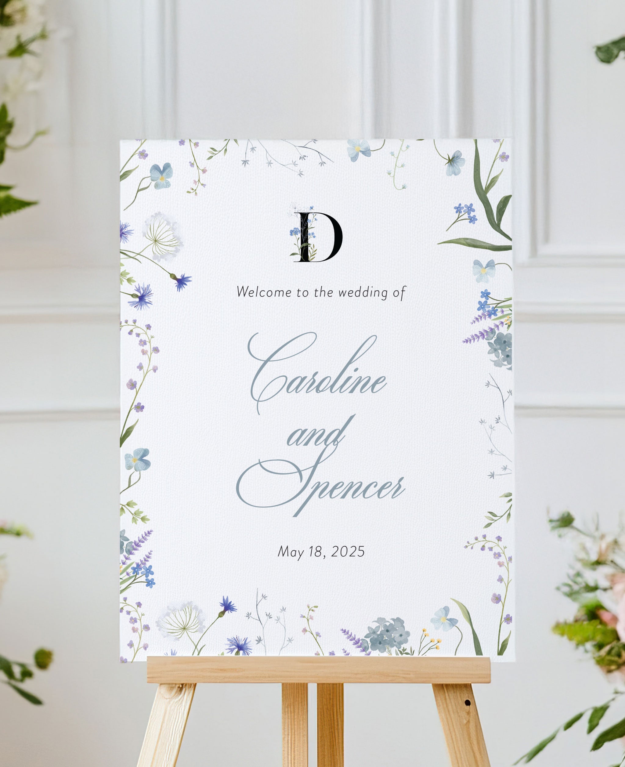 Dusty Elegance Wedding Welcome Sign