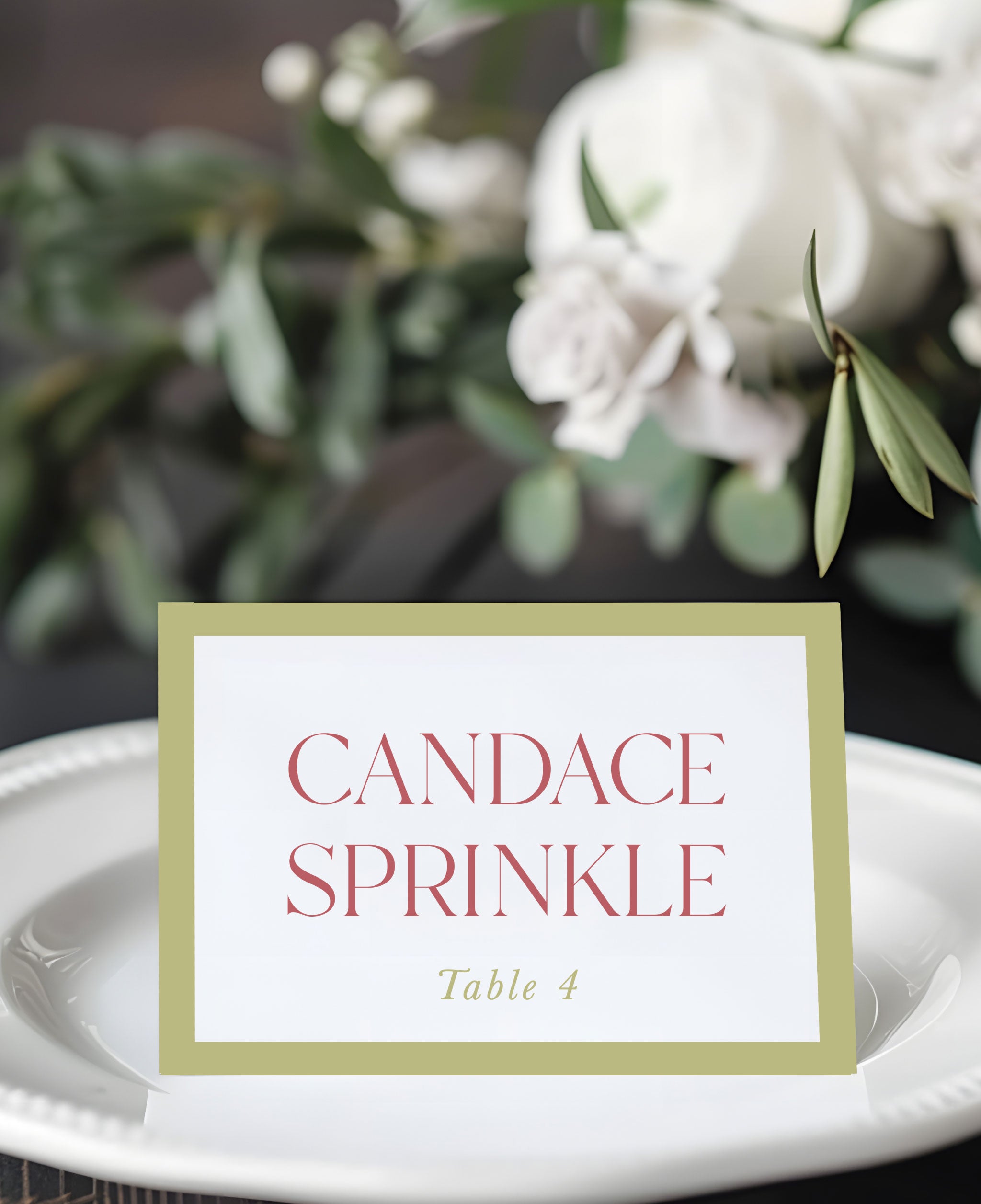 Rosewood Wedding Escort Cards