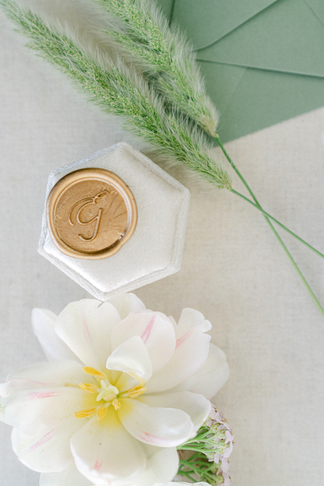 gold wedding wax seal for wedding invitations