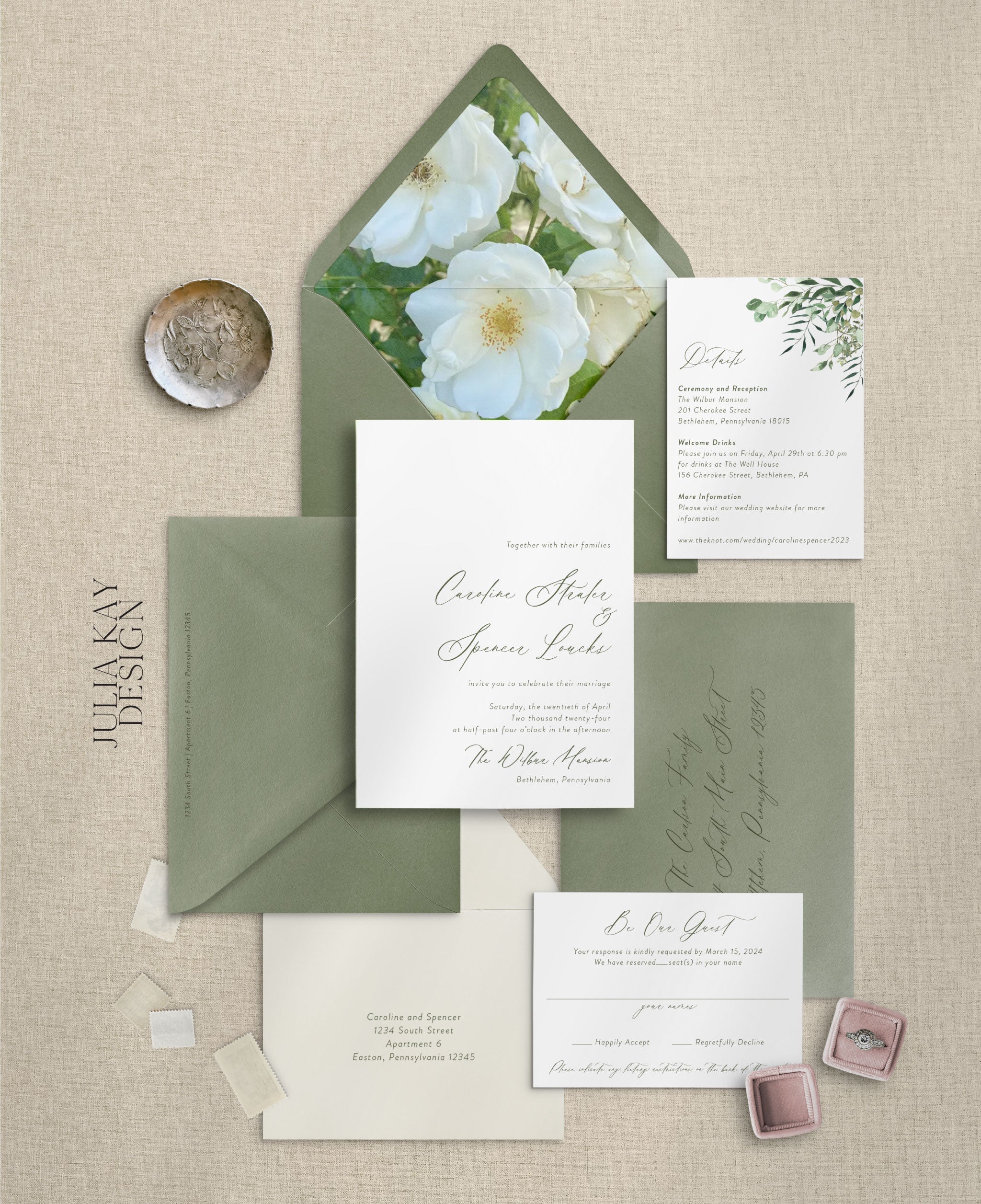 Folklore Forest Wedding Invitation Set