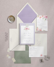 Lovely Lavender Double Layer & Wax Seal Wedding Invitation Set