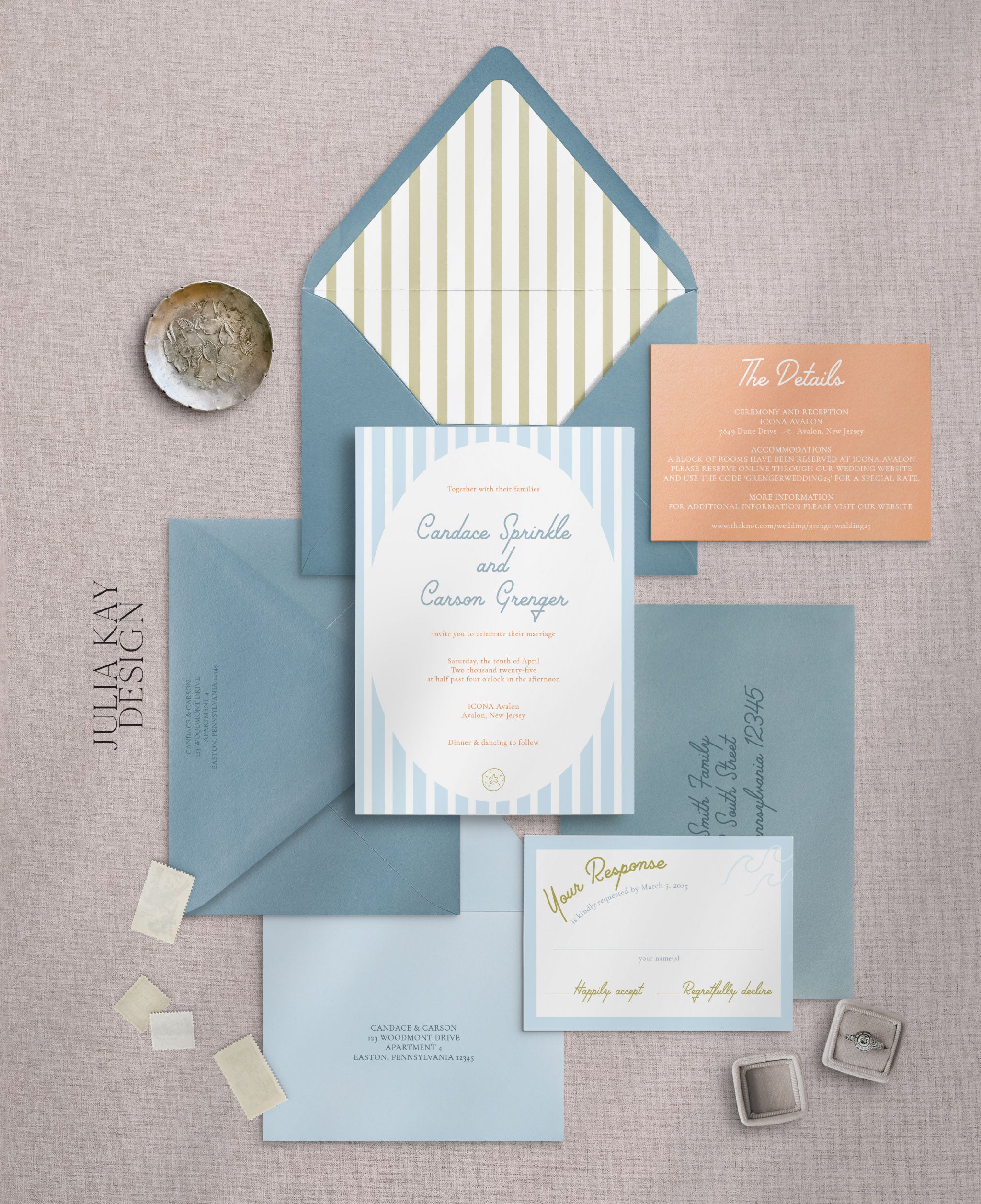 Palm Springs Simplicity Wedding Invitation Set