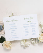 Spring Scalloped Wedding Ceremony Program