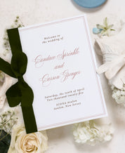 Antique Garden Wedding Ceremony Program