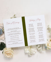Antique Garden Wedding Ceremony Program