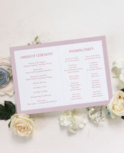 Rosewood Wedding Ceremony Program