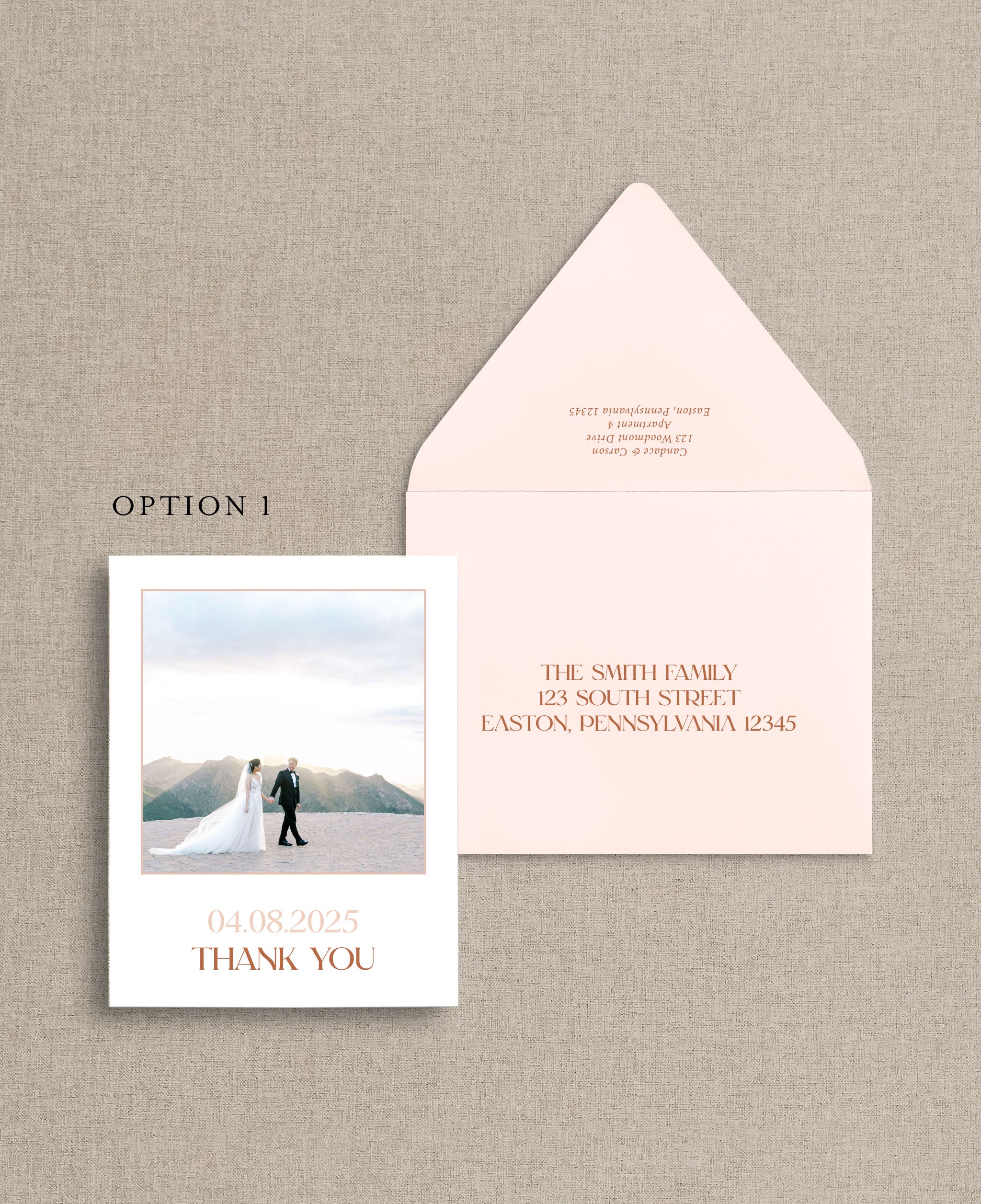 Rusty Peach Thank You Cards