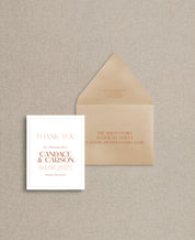 Rusty Peach Thank You Cards