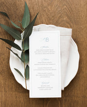 Something Borrowed Something Blue Wedding Dinner Menu