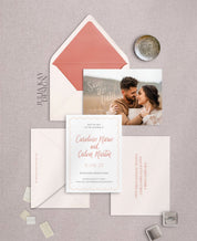 Feminine Terracotta Save the Dates