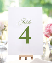 Spring Scalloped Wedding Table Numbers