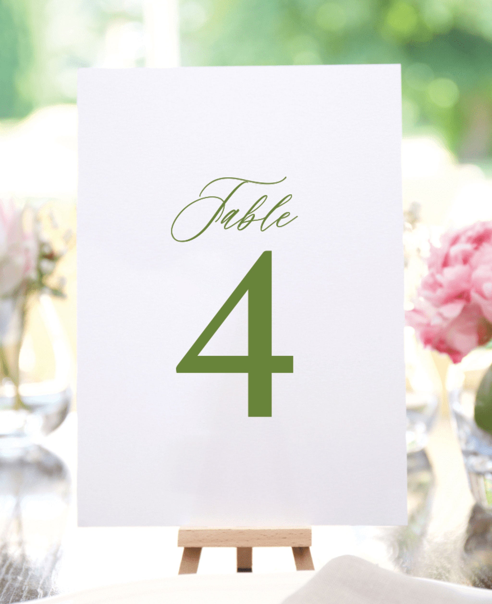 Spring Scalloped Wedding Table Numbers – Julia Kay Design