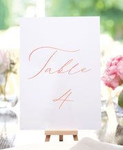 Evening Petals Wedding Table Numbers