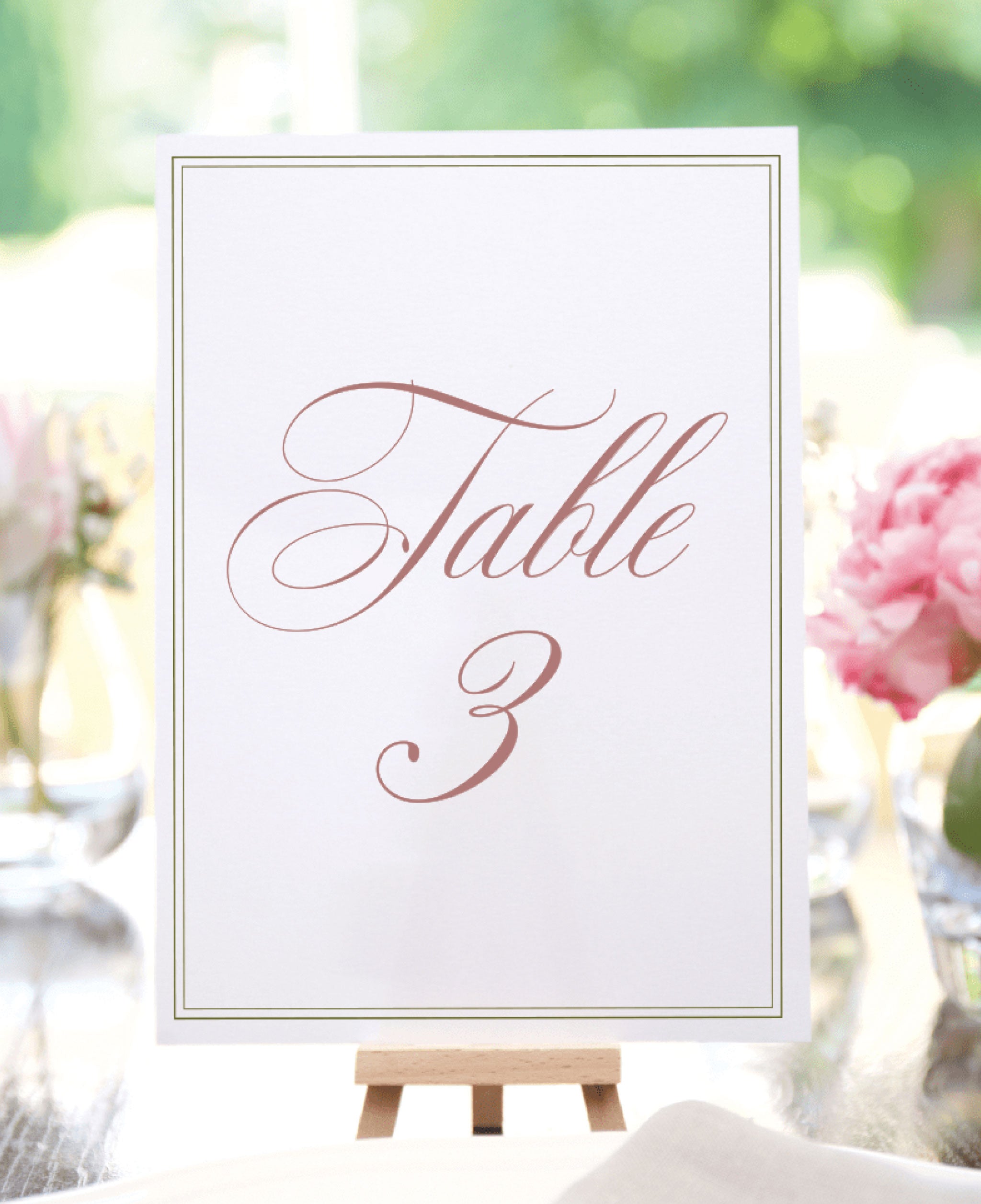 Antique Garden Wedding Table Numbers