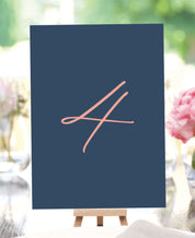Evening Petals Wedding Table Numbers