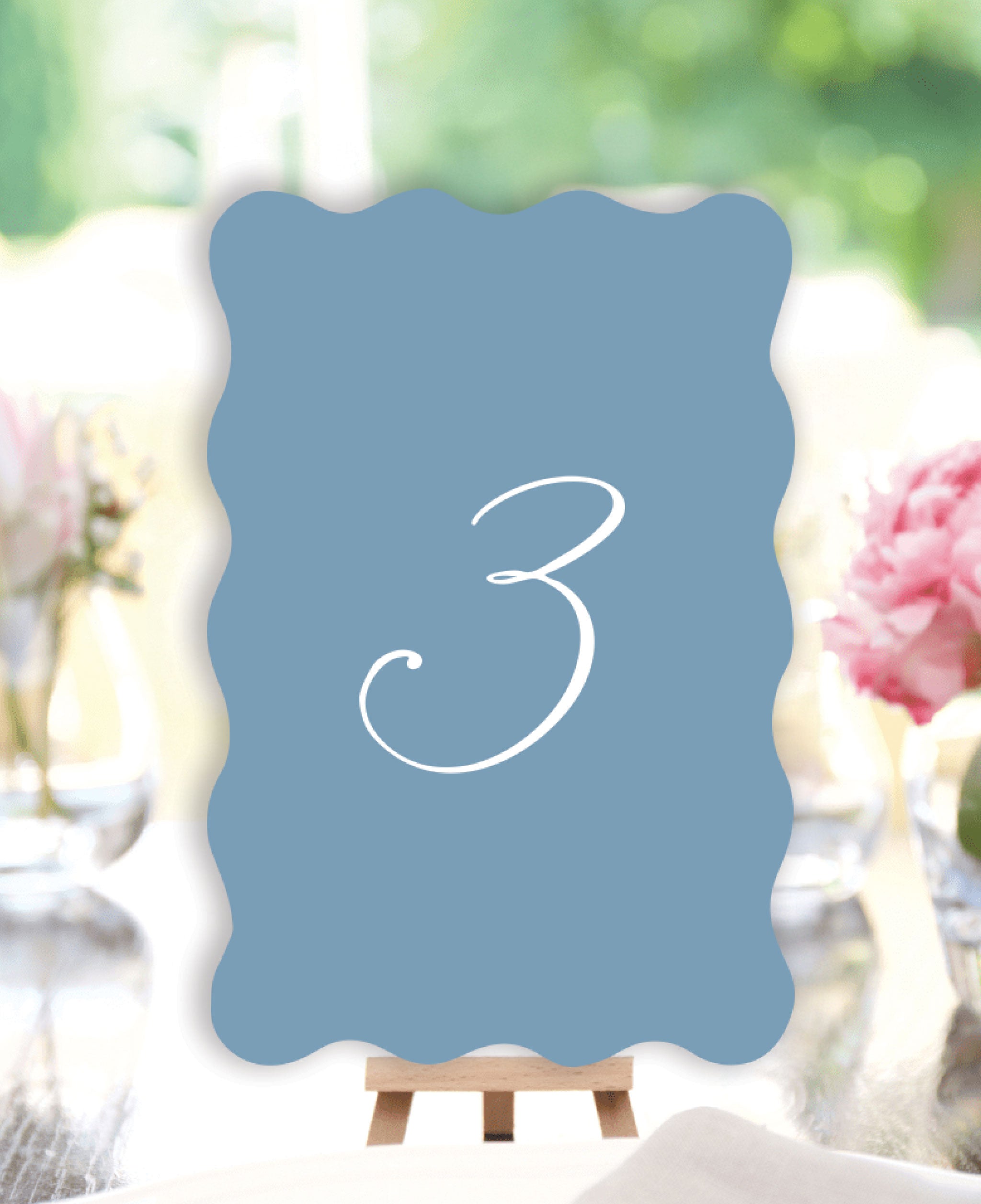 Something Borrowed Something Blue Wedding Table Numbers