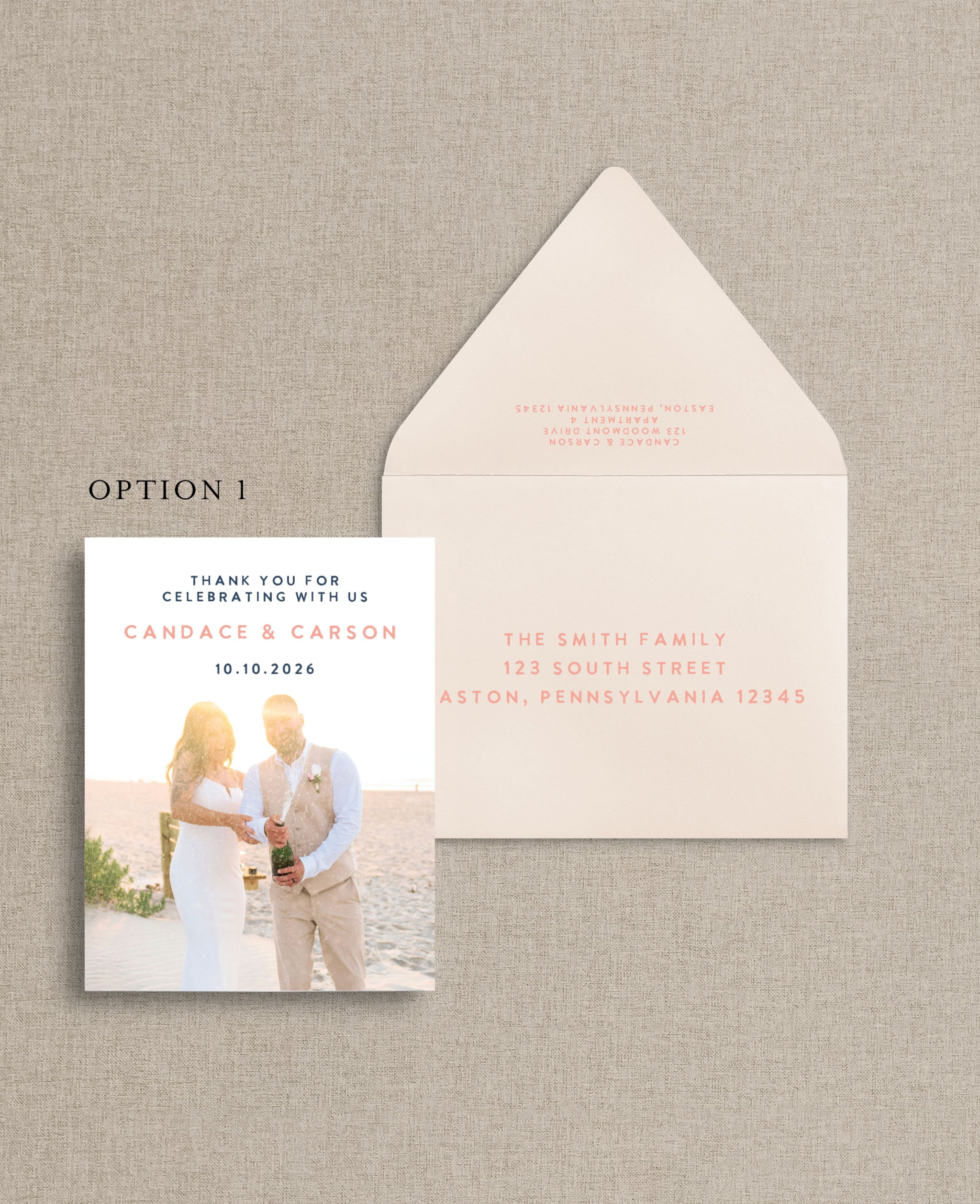 Evening Petals Thank You Cards