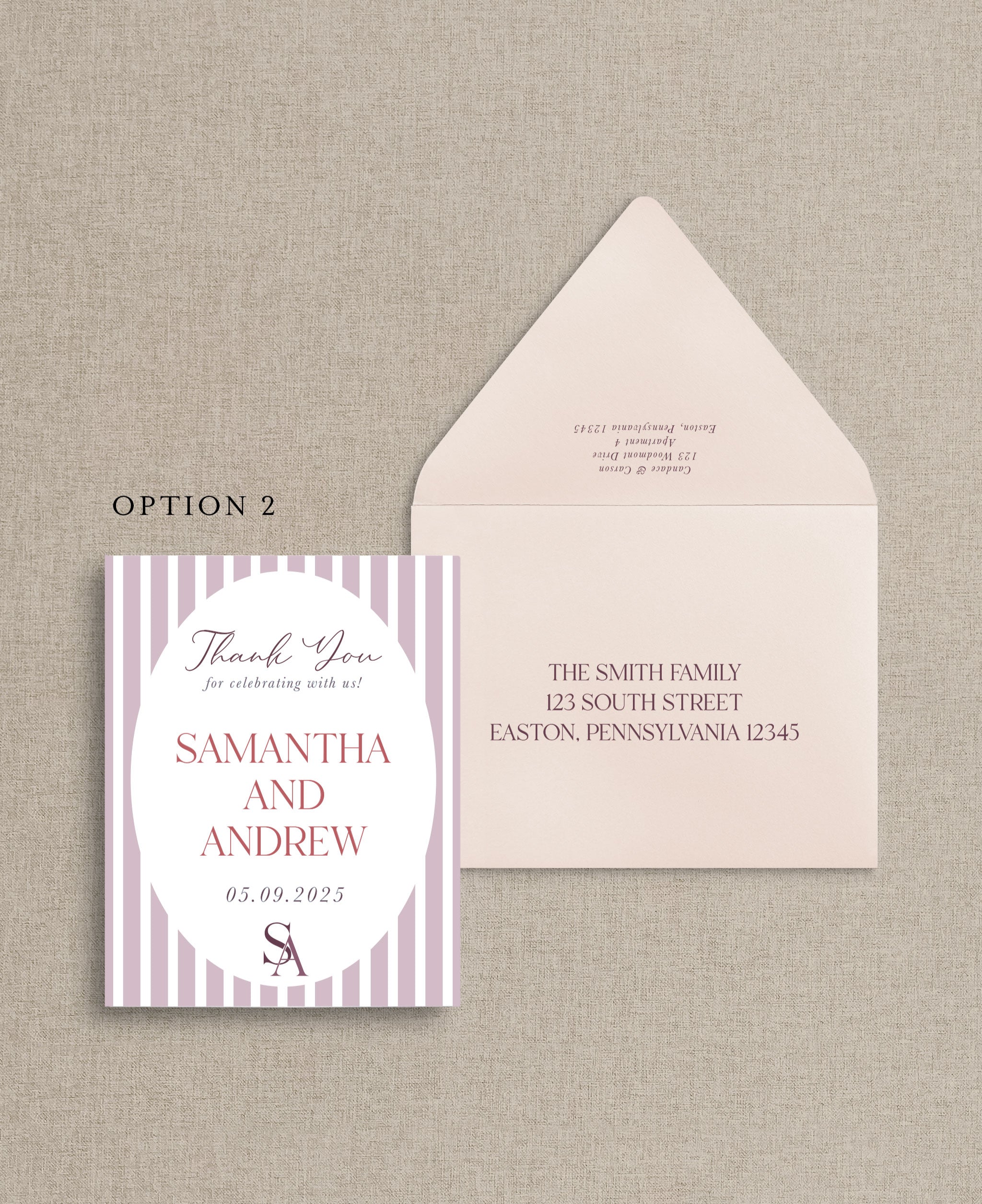 Rosewood Thank You Cards