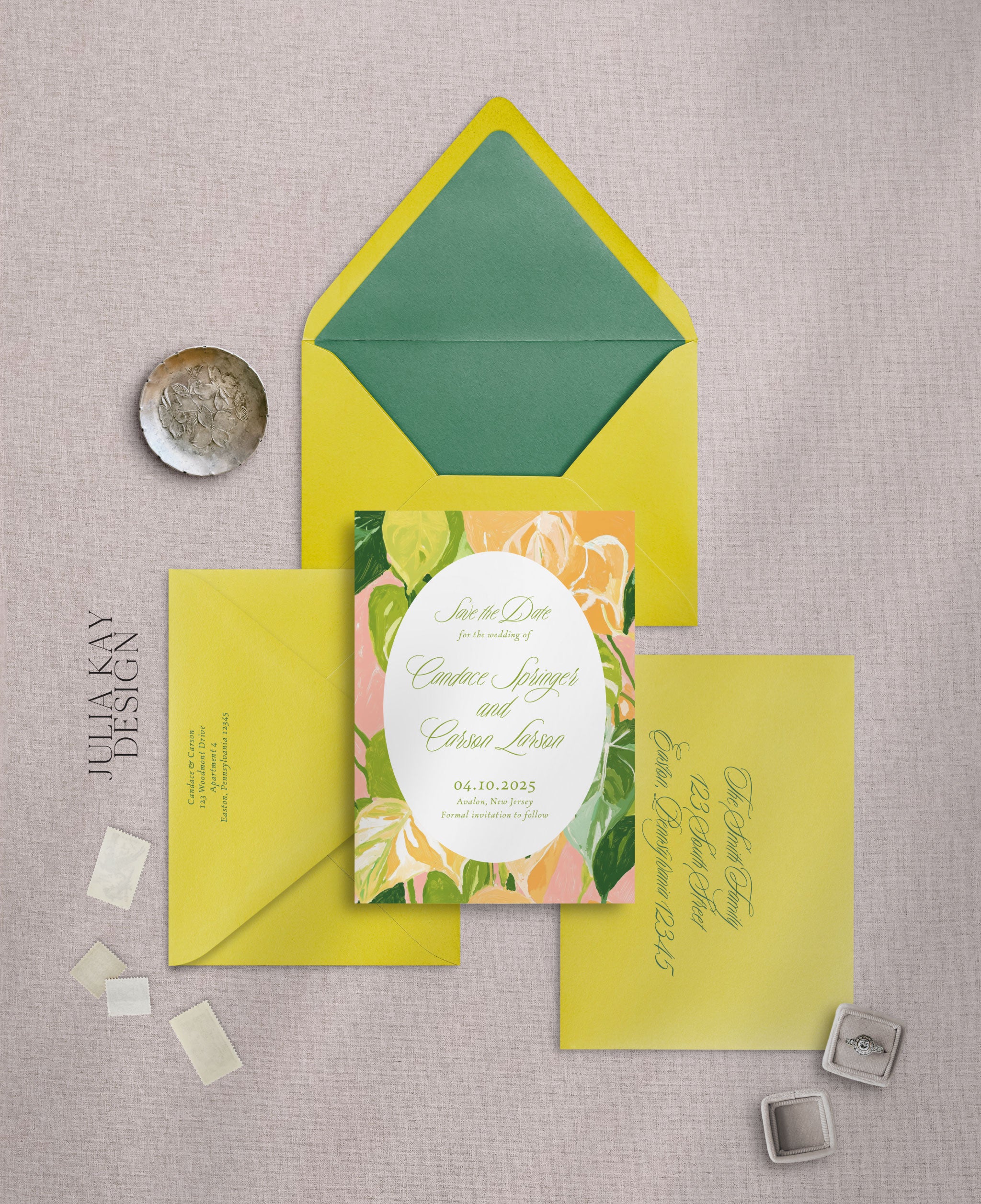 anthurium invitation Anthurium Bliss Save the Dates – Julia Kay Design